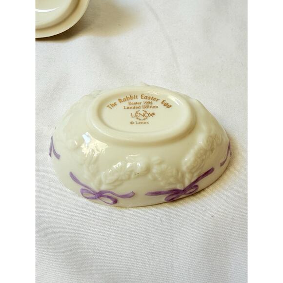 Lenox The Rabbit Easter Egg 1994 Trinket Box Limited Edition - Picture 6 of 6